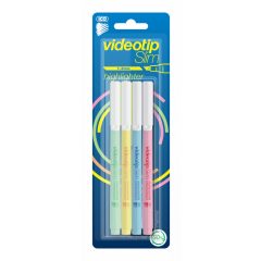   ICO szövegkiemelő készlet Videotip Slim Pasztell 1-3mm, 4db