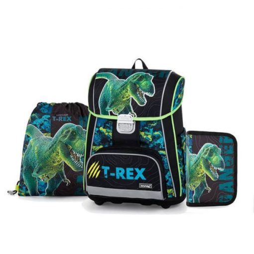 Iskolatáska szett IM, Oxybag, T-Rex, Dinoszaurusz, 3db-os