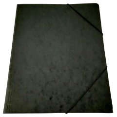 Gumis mappa A/4  karton Prespán, Fekete
