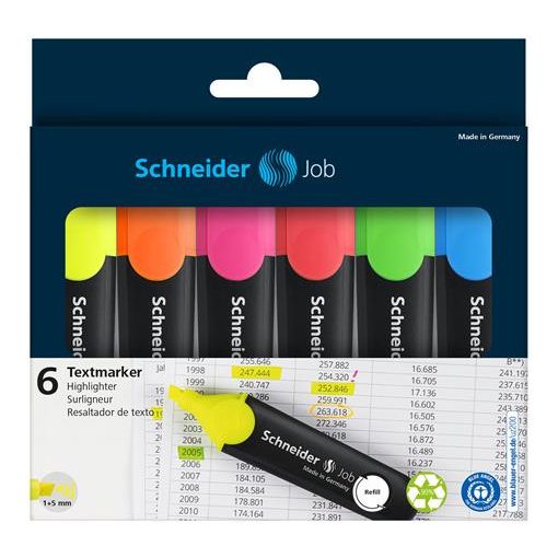 Szövegkiemelő készlet SCHNEIDER JOB 6db