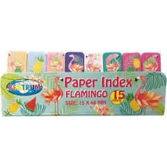 Jelölőcimke 15x50mm 8x15 lap/csomag, Flamingo