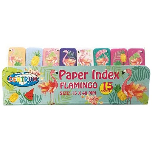 Jelölőcimke 15x50mm 8x15 lap/csomag, Flamingo