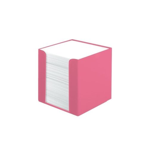 HERLITZ asztali kockatömb 9x9cm 700 lap, műanyag dobozban, Rózsaszín