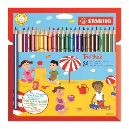 STABILO Trio színesceruza 24db-os vastag
