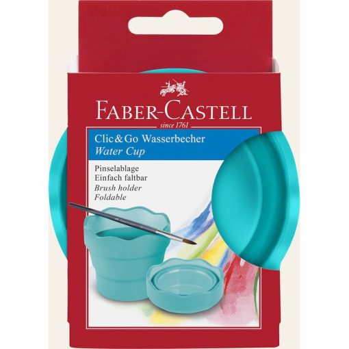 FABER-CASTELL ecsettál Click&Go, Türkiz