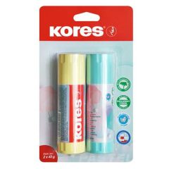 KORES ragasztó stift 40g pasztell 2db