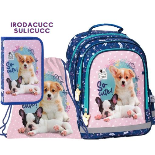 Iskolatáska szett Derform, kutyák, So Cute