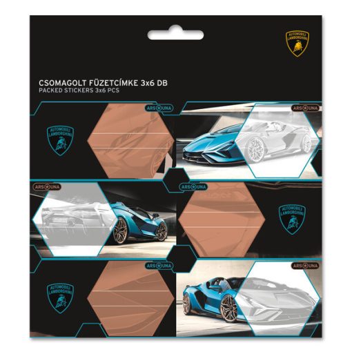 ARS UNA füzetcímke csomagolt, 3x6db Lamborghini