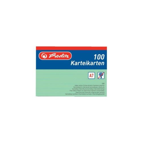 HERLITZ kartotékkártya A/7, 100 ív, vonalas