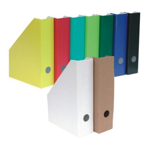 Iratpapucs A/4 összehajtható, karton 8cm kék