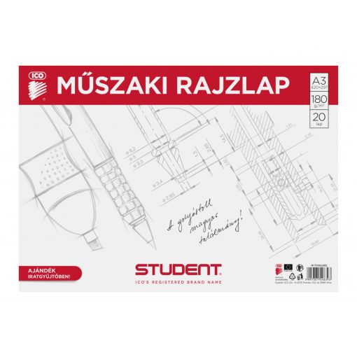 ICO Student műszaki rajzlap A/3, 20db
