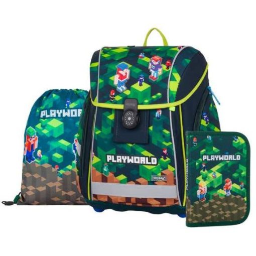 Iskolatáska szett IM, Oxybag, Playworld II, 3db-os