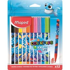   MAPED Color'Peps Ocean Life 12db kimosható filctoll készlet