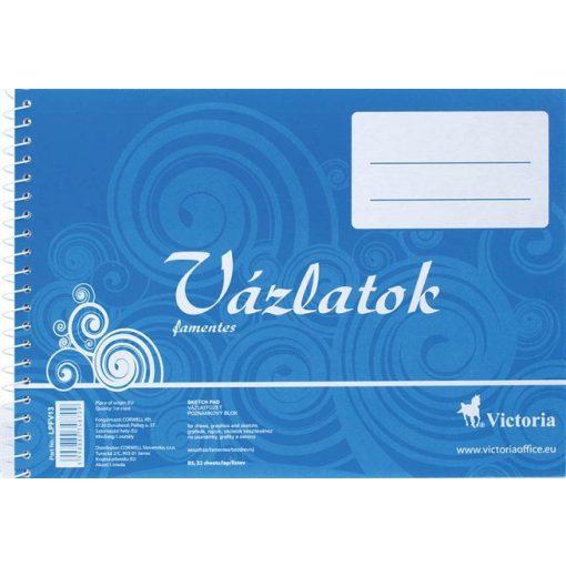 Spirál vázlatfüzet B/4 VÁZLATOK famentes