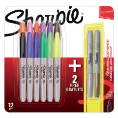 SHARPIE Fine Permanent marker készlet 12+2db