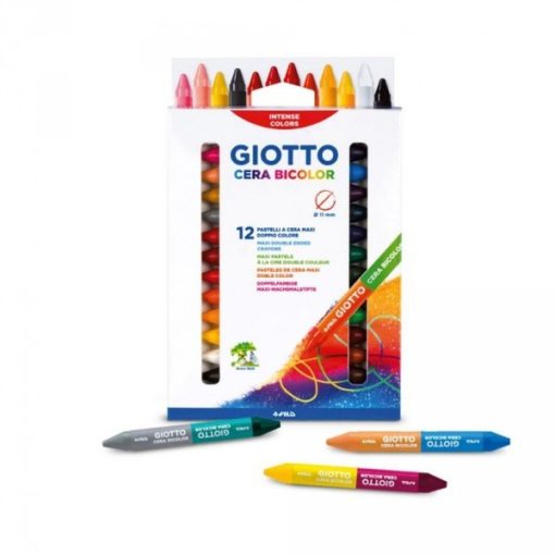 GIOTTO Zsírkréta 12/24 klt ( viaszkréta ) Cera Bicolor kétvégű 