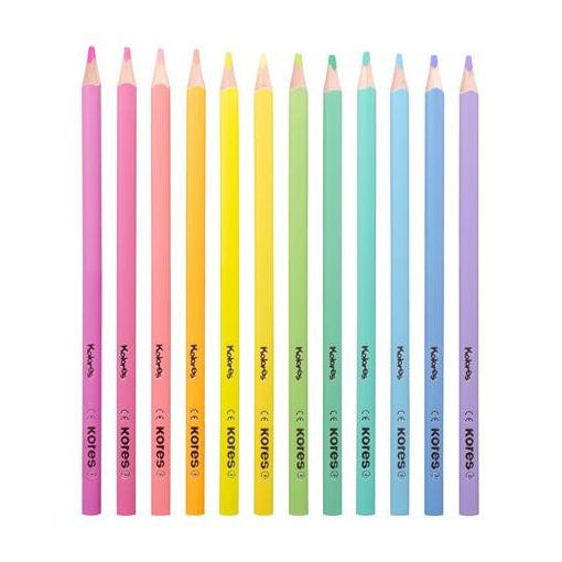 KORES színesceruza háromszögletű Pastel 12db