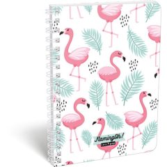 Lizzy Card spirálfüzet A/5 négyzethálós, Flamingo