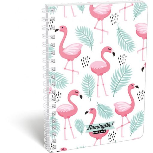 Lizzy Card spirálfüzet A/5 négyzethálós, Flamingo
