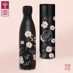 Ars Una duplafalú fémkulacs 500ml, Flowery Black