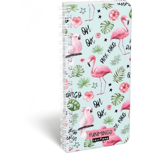 LIZZY CARD spirál szótárfüzet, Flamingo