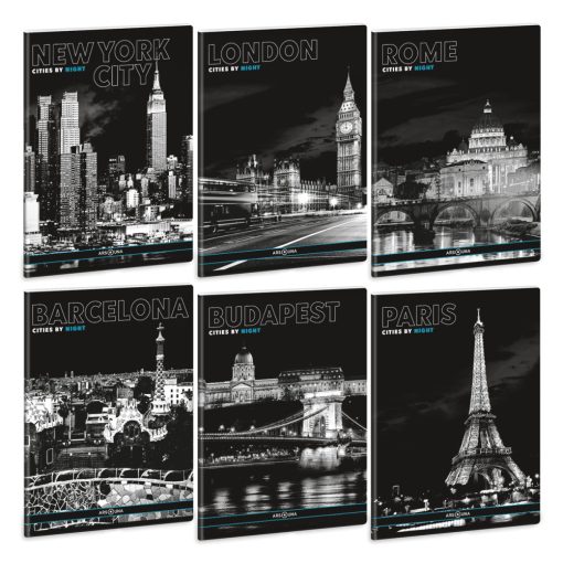 ARS UNA füzet A/5 40 lapos Cities by night, sima