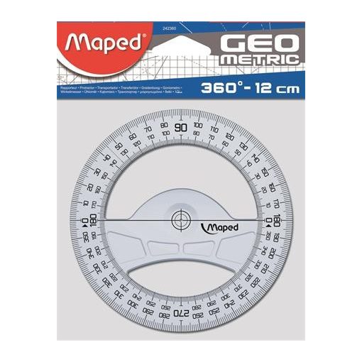 MAPED szögmérő műanyag 360 fok