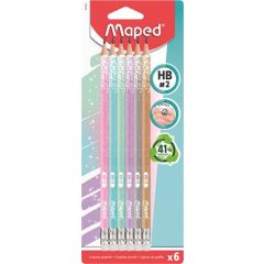 Grafitceruza, HB, MAPED "Glitter Deco" 6db