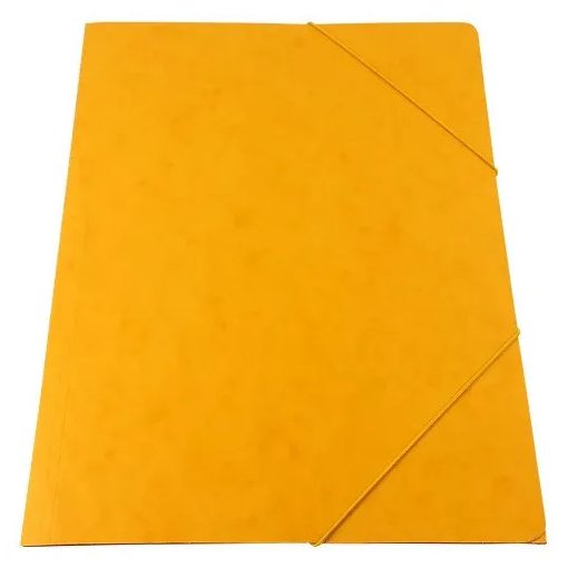 Gumis mappa A/4  karton Prespán, Sárga
