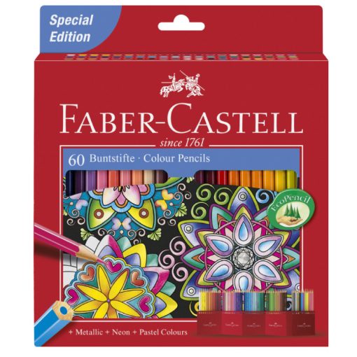 FABER-CASTELL hatszögletű színesceruza 60db