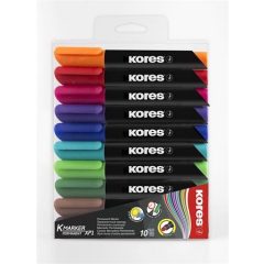 KORES alkoholos filc K-Marker 3mm, kúpos, 10db-os készlet