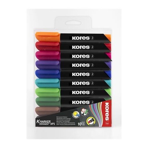 KORES alkoholos filc K-Marker 3-5mm, kúpos, 10db-os készlet