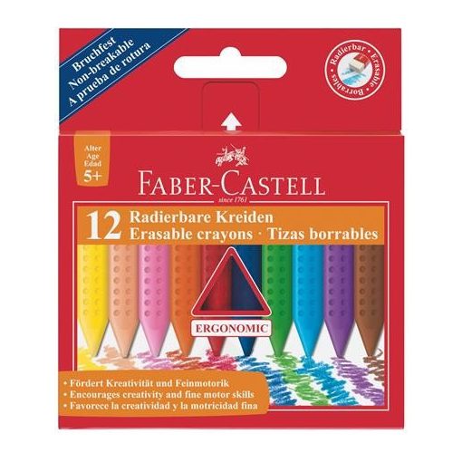 FABER-CASTELL Grip zsírkréta háromszögletű 12db Jumbo