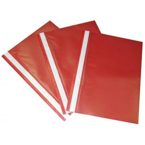 Gyorsfűző A/4 PP, piros, 10db