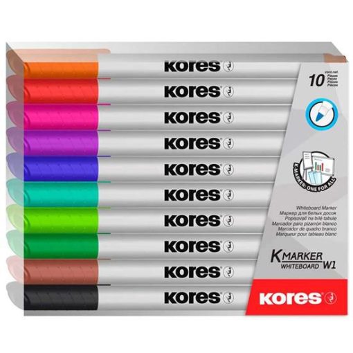 KORES tábla és flipchart marker, K-Marker 10db, 1-3 mm, kúpos