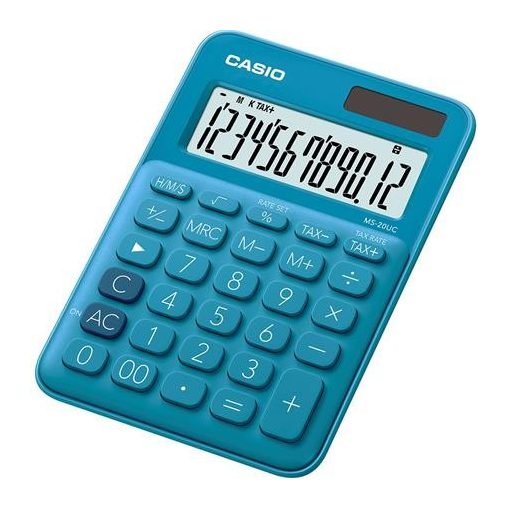 CASIO MS-20 UC asztali számológép 12 számjegy kék