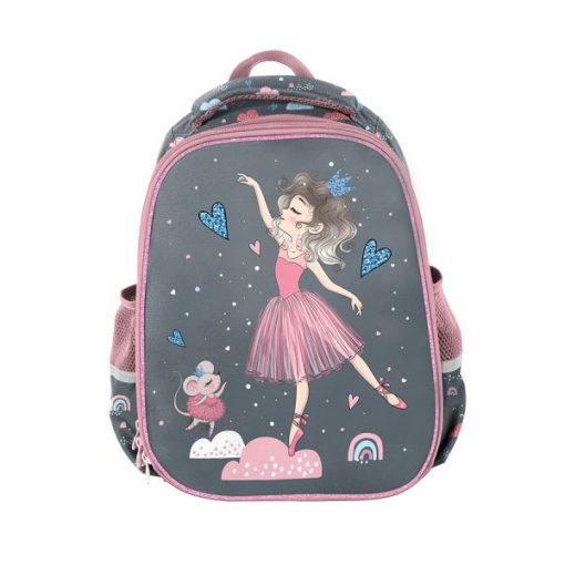 Iskolatáska szett PASO Balerina Gray, Princess