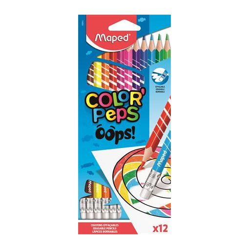MAPED Color'Peps oops színesceruza 12db radírvéggel