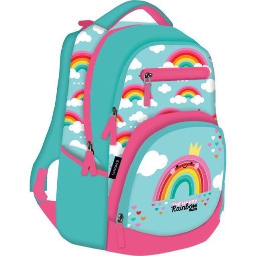 Lizzy Card iskolatáska, hátizsák, Active+, Happy Rainbow, szivárvány