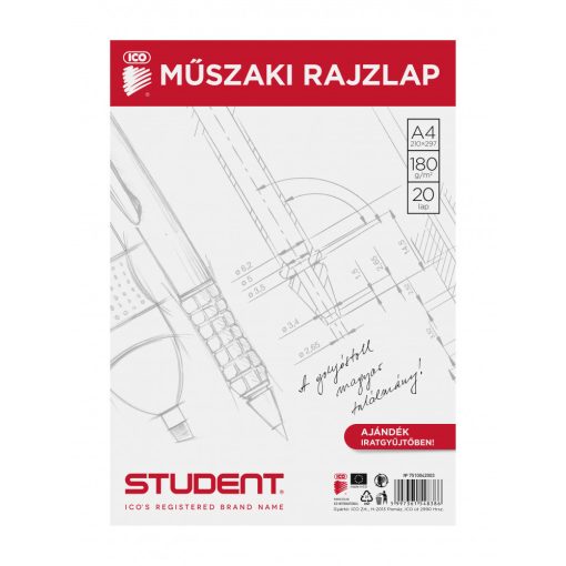 ICO Student műszaki rajzlap A/4, 20db