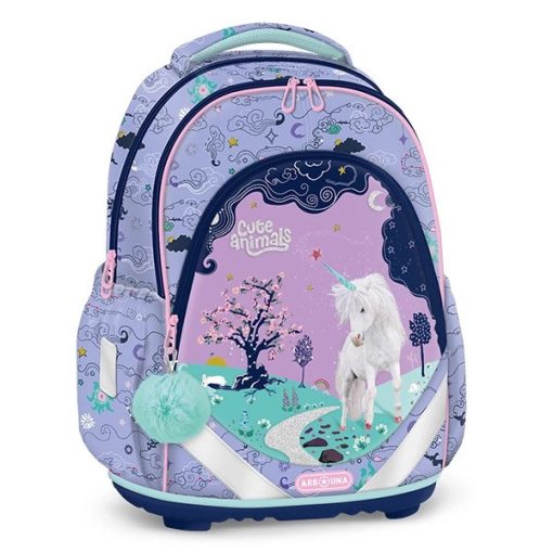 ARS UNA anatómiai hátizsák, iskolatáska, Cute Animals Unicorn