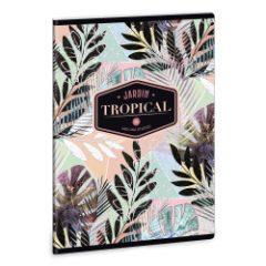   ARS UNA füzet A/5 40 lapos kockás, négyzethálós Tropical Leaf
