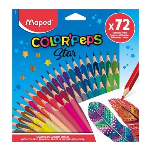 Színes ceruza készlet, MAPED "Color'Peps", 72 különböző szín