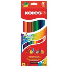 KORES Duó színesceruza 12db (24szín)