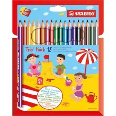 STABILO Trio színesceruza 18db-os vastag