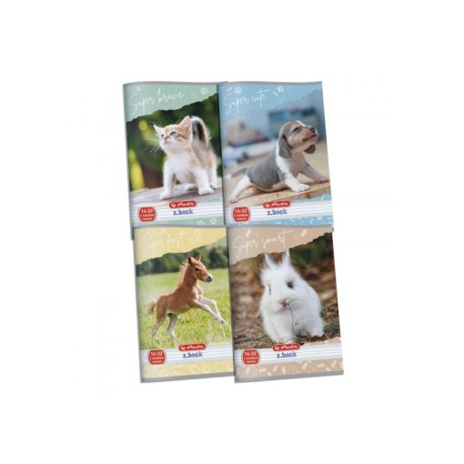 HERLITZ füzet A/5 32 lapos Pretty Pets, Animal Hero 14-32 I. osztályos vonalas