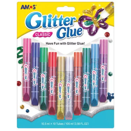 AMOS csillámos ragasztó 10,5ml 10db