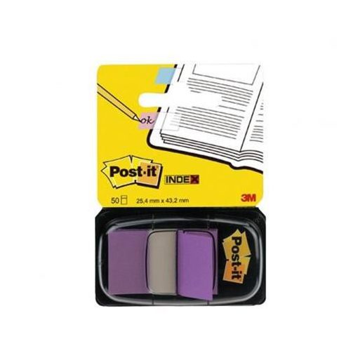 Post-it index jelölőcimke, műanyag tokban 50db, Lila