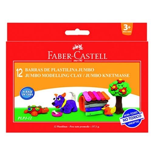 Faber-Castell gyurma színes, Jumbo 12db