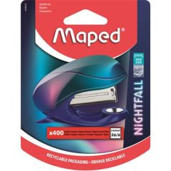   Tűzőgép MAPED Nightfall mini, metálfényű, 24/6, 26/6, 15 lap